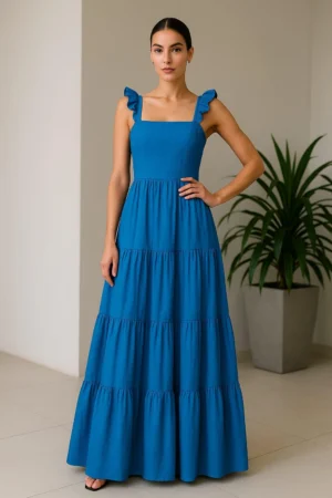 Vestido lese azul